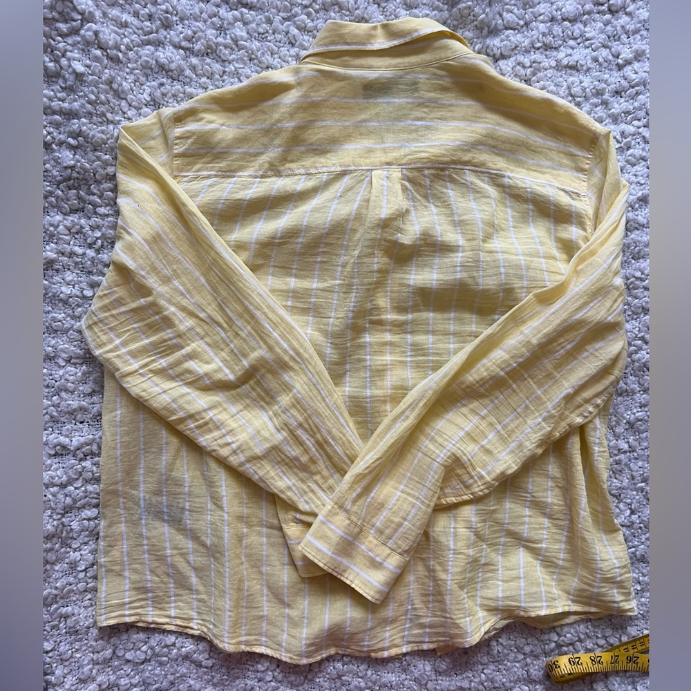 Banana Republic Yellow Striped Button-Up Shirt - Picture 8 of 8